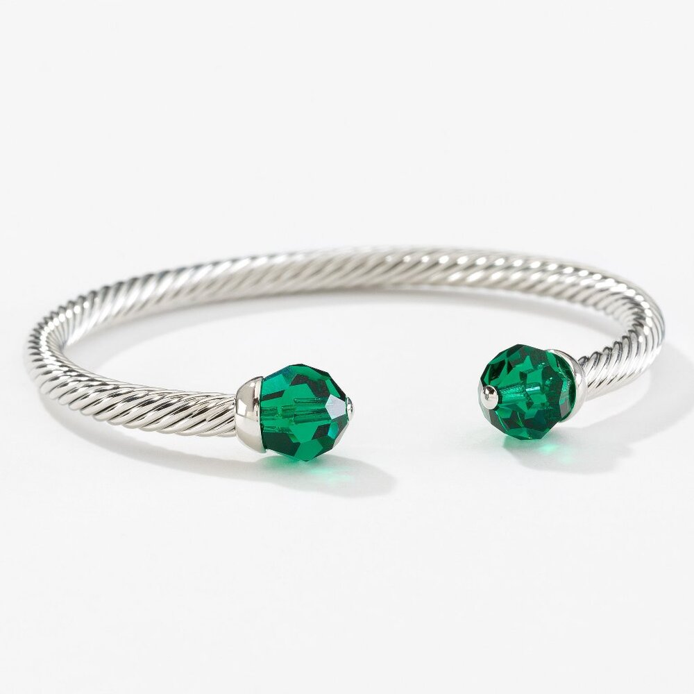Swarovski Touchstone Crystal Green Cuff Bracelet | Item 2210B | NWT